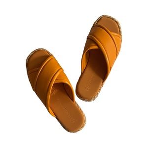 Tory Burch Sandals Signature Cross Espadrille Slides